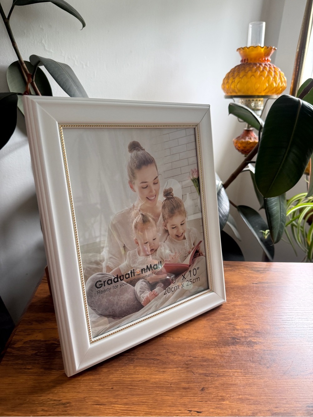 White Picture Frame with Gold Accent - 8x10